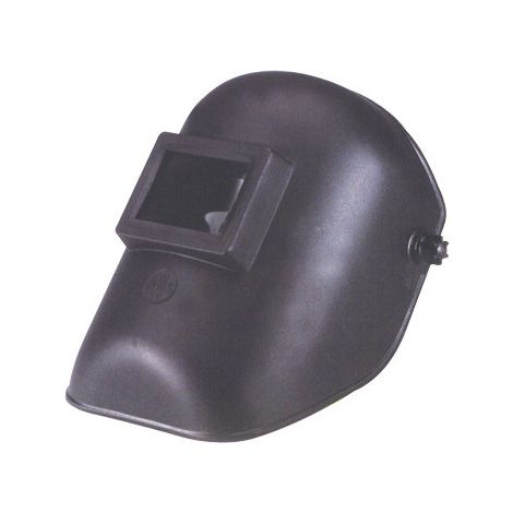 Maschera a casco di sicurezza per saldare con crociera regolabile portavetro 75x98 mm.