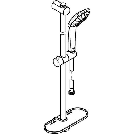 Grohe Euphoria - Brausegarnitur 110 mit Stange, 3 Strahlarten, Chrom 27243001 (1/5)