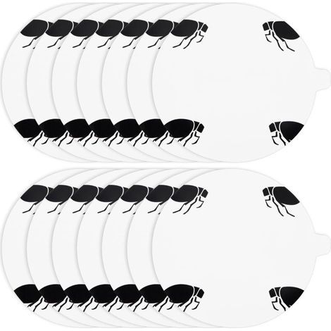Refill discs for flea traps - Pack of 36 natural adhesive glue plates of 10.9 cm, non-toxic, compatible with most flea traps. (1/4)