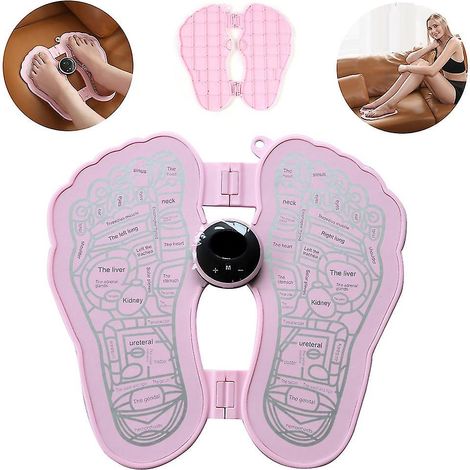Appareil de massage des pieds électrique rose à pétrissage profond et stimulateur musculaire pour le remodelage des jambes (1/3)