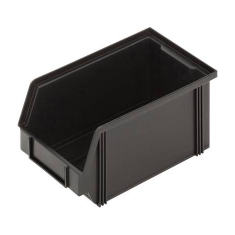Alutec 1394004197 Contenitore magazzino ESD CB4MC (L x A x P) 145 x 125 x 235 mm Nero 1 pz.