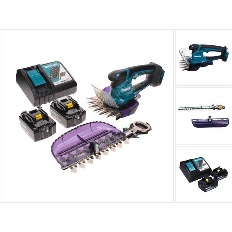 Makita DUM 604 RGX Akku Grasschere 18 V mit Gras- und Strauchscherblatt + 2x Akku 6,0 Ah + Ladegerät (1/5)