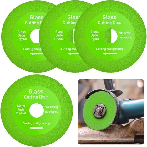 Disque à Tronçonner Verre Disques Coupe Verres 100mm, Disque pour Couper le Verre Disques Diamant pour Céramique, Carrelage, Verres, Porcelaine, Meuleuse d'Angle (1/5)