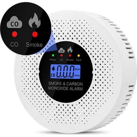 2-in-1 Smoke and Carbon Monoxide Detector – CO and Smoke Alarm with Digital Display and Separate Indicators (1/5)