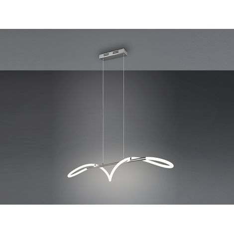 Pendelleuchte ARGOS Silber LED Schlauch Weiß, 3 Stufen Dimmer, Breite 105cm (1/5)