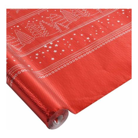 Nappe chromée décorée - Rouge - l 1,18 x L 5 m - Livraison gratuite