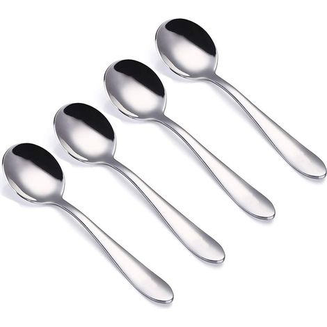 Kinderlöffel 4er Set Edelstahl rund 14,7 cm spülmaschinenfest BPA-frei (1/5)