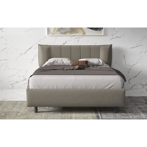 Letto matrimoniale contenitore 162x200 – Accoglienza moderna e stile senza tempo - HUG  Tortora