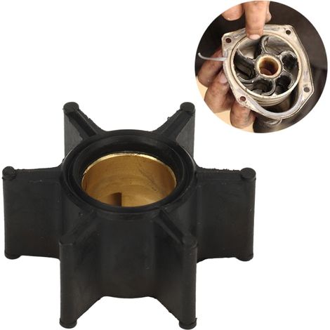 Pompe à eau pour moteur hors-bord avec turbine à 6 pales 47-22748, adaptée aux moteurs Mercury 3,5 ch, 3,9 ch, 5 ch et 6 ch.