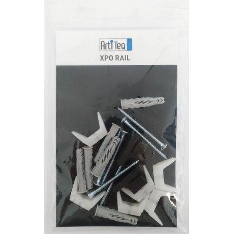 Kit de fixation pour cimaise XPO Rail : clips / vis / chevilles / embouts - Artiteq (1/3)