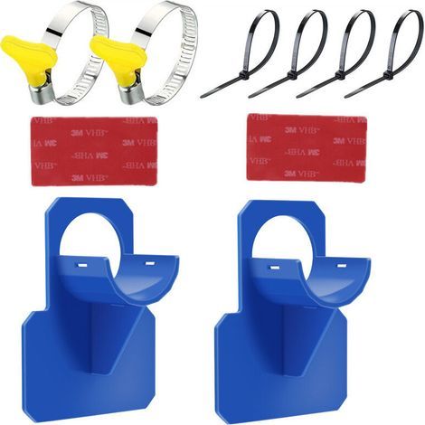 Support Tuyau Piscine 2 Pièces Tuyaux pour Piscine Support Piscines Hors Sol Accessoire avec Collier de Serrage Protection Anti-Torsion en Plastique (1/4)