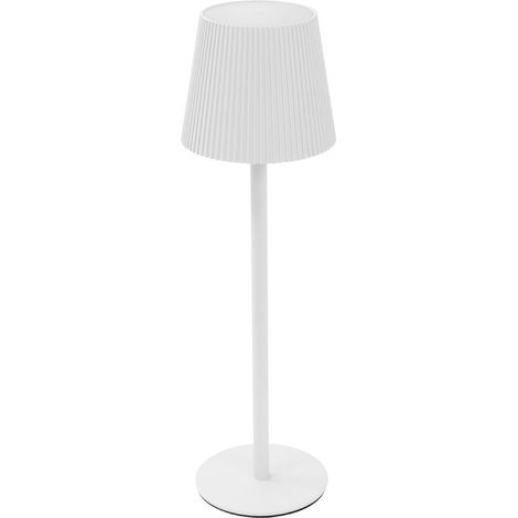 ML-Design Lampada da Tavolo a LED Senza Fili con Touch, Ø10x36 cm, Bianco, Colore della Luce Bianco Caldo, a Batteria USB-C, Lampadina da Comodino Dimmerabile 4 Livelli, Lume da Scrivania (1/5)