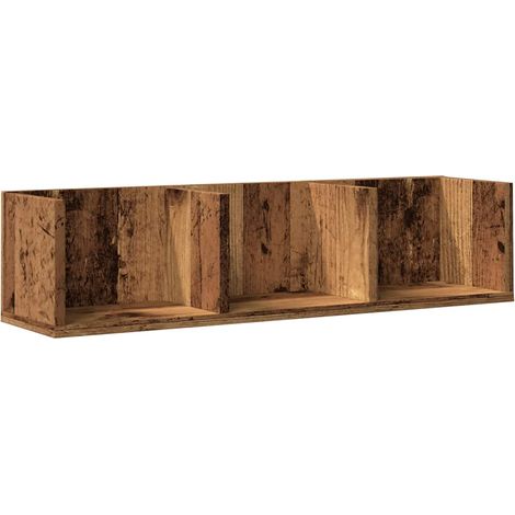 Maison Exclusive - CD-Wandregal Altholz-Optik 75x18x18 cm Holzwer