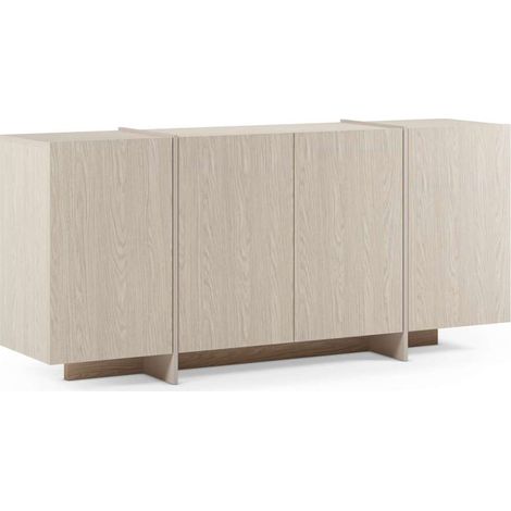 Aparador 4 puertas Bibiana acabado crema, 79cm(alto) 177.6cm(ancho) 40cm(largo) (1/5)