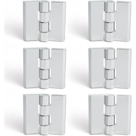 6 Pièces Trous de Charnière Plats Pliants, Charniere Porte Lourde, pour Portes Fixes, Portes D'entrée,Portes de Chambres,Portes de Jardin (1/5)