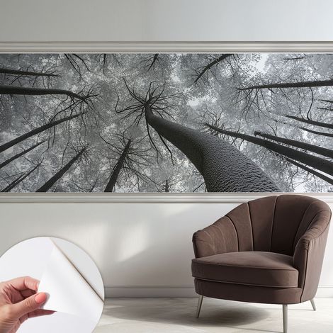 Papier peint adhésif décoratif pour salon chambre et cuisine Facile à poser avec colle Paysage hivernal 250x104 cm (1/5)