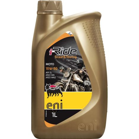 Aceite de motor semisintético AGIP (ENI) I-RIDE MOTO 15W50, 1 litro