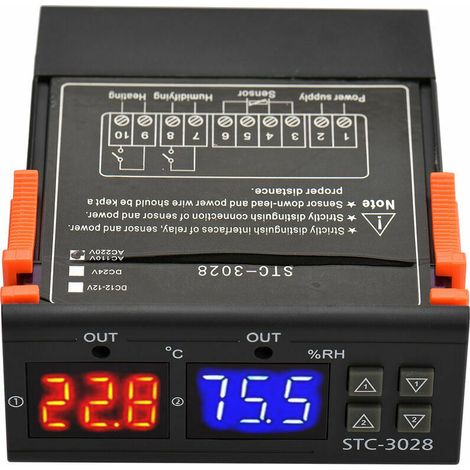STC3028 Regolatore di temperatura con display digitale Termostato intelligente AC 110 220V