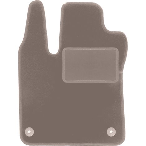 Alfombrilla de conductor beige para Smart Fortwo III hatchback (2014-2020)