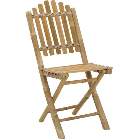 Silla de Jardín 4 pcs Natural Bambú vidaXL