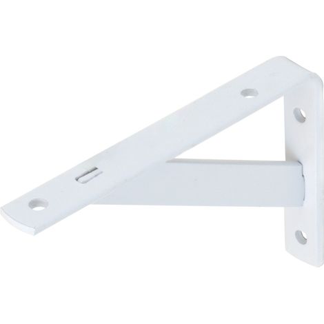 Équerre étagère en métal blanc 100 x 150 mm