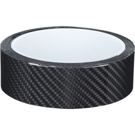 Pellicola protettiva in fibra di carbonio nera, adesivo antigraffio per il bordo della portiera dell'auto (3 cm x 3 metri)