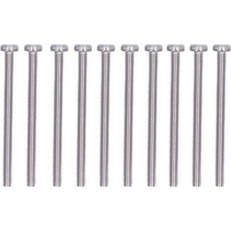 50 vis à tête cylindrique fendue en acier inoxydable A2-70, précision mécanique, usage domestique, M3, M3x40 (1/5)