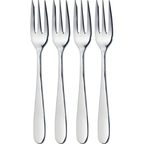 MasterClass Tenedores para pasteles y tartas de acero inoxidable, 15 cm (juego de 4)