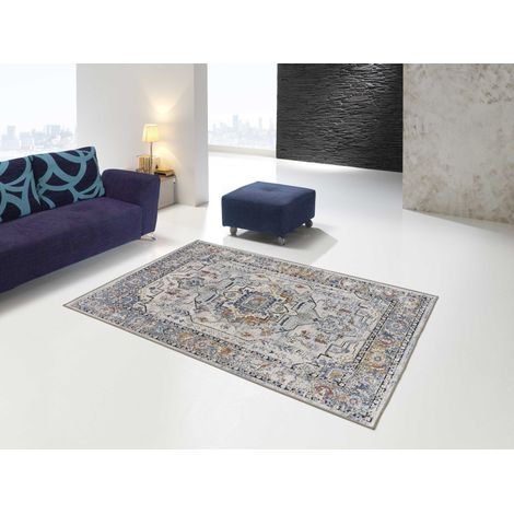 ATTICGO Tapis vintage à poils courts MABEL 64 Gris 120x170 cm (1/5)