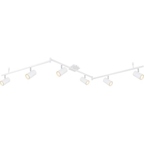 Barre de spots de plafond blanche 6x GU10 (1/5)