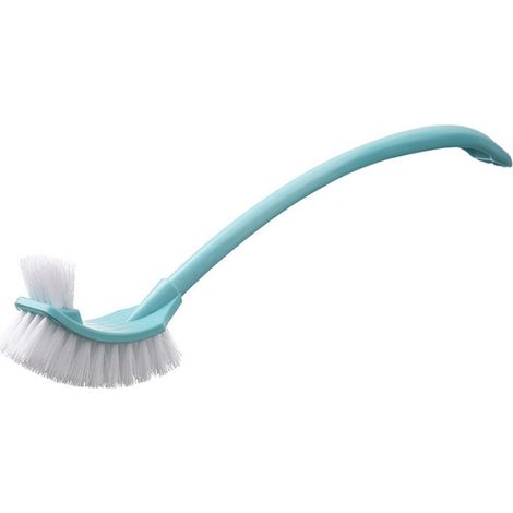 Brosse toilettes courbée à long manche polyvalente pour nettoyage en profondeur en salle de bain (1/5)