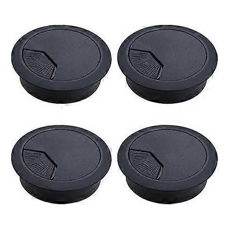 4 cache-câbles ronds de 60 mm pour encastrer sur un bureau ou une table. Organisateur de câbles pour câbles. (1/5)