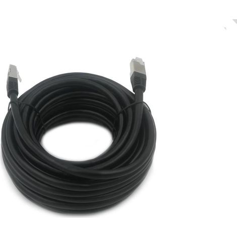Câble RJ45 - LINÉAIRE - PCC6FNI - Cat.6 - Blindé - F/UTP - Noir - 15 m (1/4)