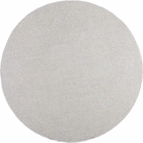 Tapis rond vidaXL LUGO Crème et Gris Ø 120 cm Polyester (1/5)
