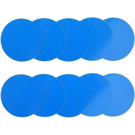 10 PièCe Rustine Piscine sous l'eau Gonflable pour Spa Matelas Piscine Bouee, PVC Kit Reparation Liner Piscine Matelas Gonflable Tente, Colle pour Liner Piscine -(Tour, Auto-AdhéSifs) (1/5)