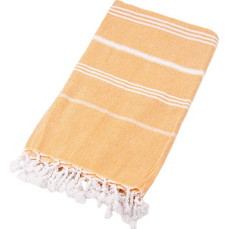 1 pièce Serviette de plage, 100 x 180 cm, coton turc, ultra absorbante, séchage rapide, pompons, pour plage, sauna, yoga et fitness (1/5)
