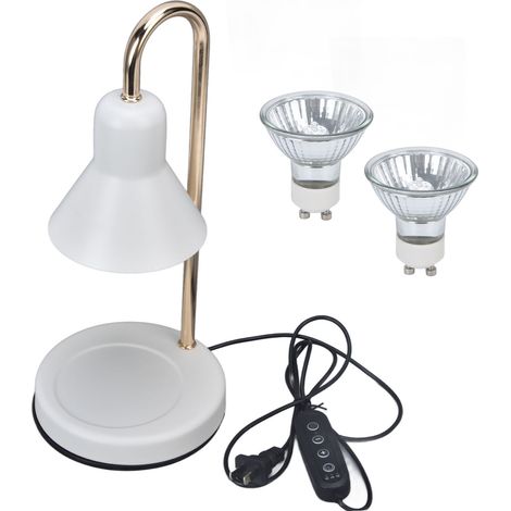 GU10-Kerzen-Wärmelampe mit Timer, 3 einstellbare Helligkeitsstufen, goldfarbene Metallbirne, 110–240 V US-Stecker (1/5)