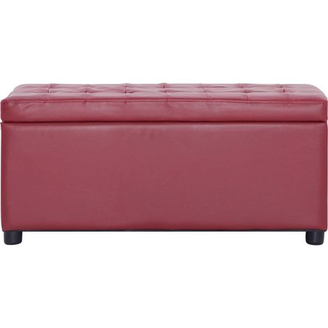 Maison Exclusive - Cassapanca 87,5 cm Rosso Vino in Similpelle