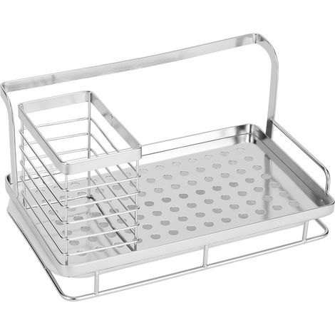 Stainless Steel Sink Organizer with Drain Tray (1/4)