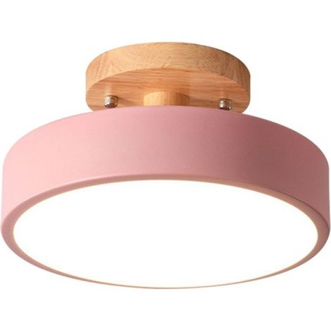1 Plafonnier LED,Bois Rose,Fer Chêne Acrylique,3 Couleurs,Cuisine Salon Chambre (1/4)