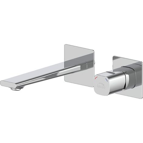 TORES Rubinetto lavabo da incasso argento cromato Laveo BVT022P (1/4)