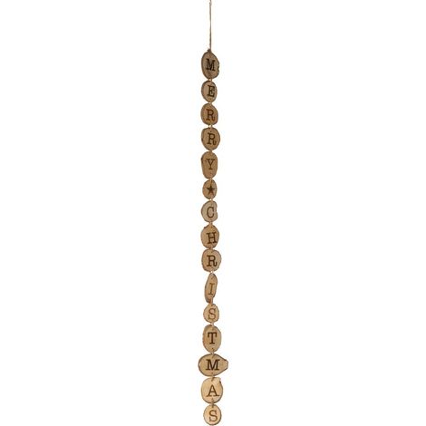 Guirlande Déco en Bois "Mery Christmas" 90cm Naturel