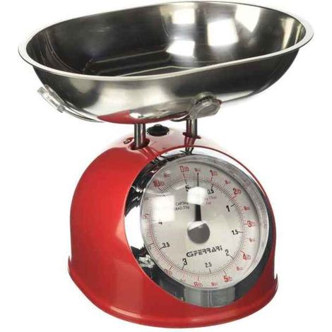 Báscula mecánica de cocina roja 5 kg (1/3)