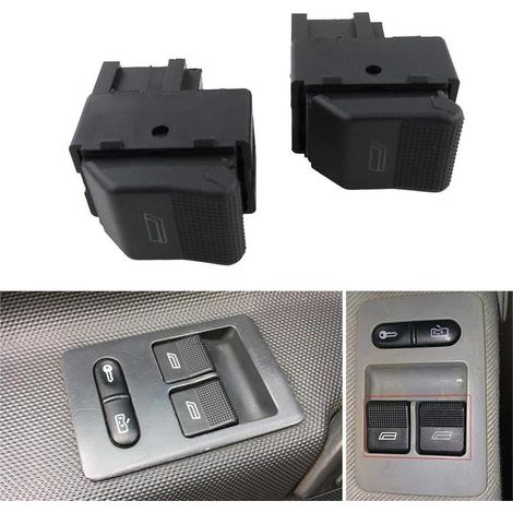 Interrupteur De Lève-vitre Pour VW Pour Polo À Hayon 6N2 6X1 6E1 1998-2005 (959 855B 6X0959855B), 2 Boutons Principaux. Interrupteur de Lève-Vitre Bouton(Couleur 1)