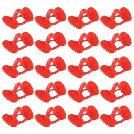 20 Pcs Chicken Goggles, No Bolt Chicken Goggles, Chicken Anti pecking Glasses Farm Equipment Red (1/4)