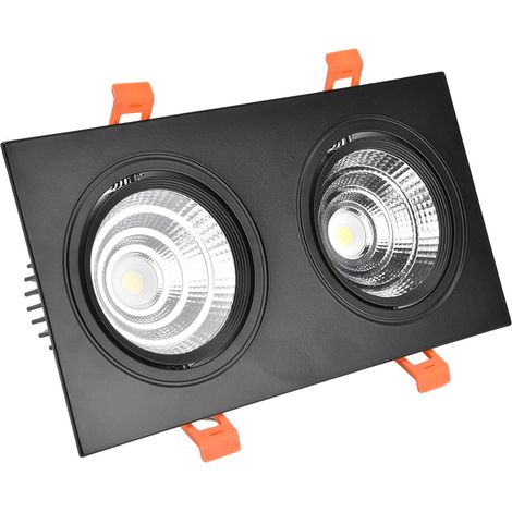 Plafonnier encastré double LED à angle réglable COB rectangulaire avec driver LED 100-264 V (1/5)