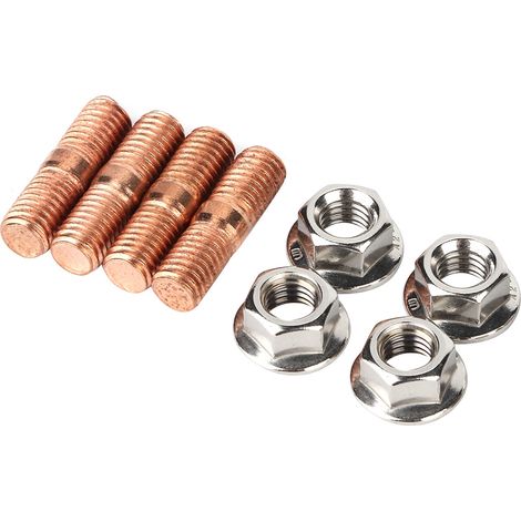 Hochfester Turbo-Stehbolzensatz M10x1.50 T3 T4 T6 Gewinde mit Flanschmuttern, verstärkte Krümmerbefestigung, komplettes robustes Stahlset. (1/5)
