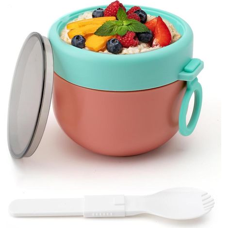 TNSLAND Bol Muesli A Emporter Pot Yaourt Muesli Cup Boîte à Bento pour Enfant Gobelet Gobelet à (1/5)