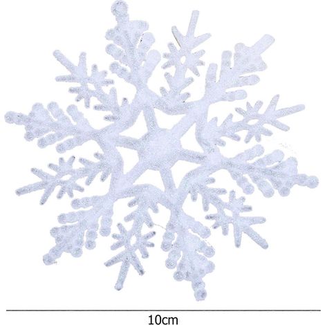 24 décorations de Noël hivernales à suspendre, flocons de neige 3D à paillettes, pendentifs de Noël, décoration intérieure, fête du Nouvel An