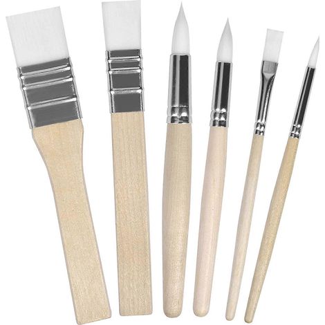 Ensemble de 6 pinceaux, six tailles différentes, pour artistes, peinture à l'huile et acrylique. (1/5)